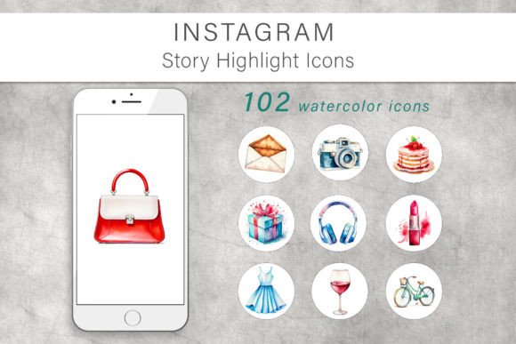 Download Watercolor Instagram Story Highlight Icon - Instagram story Collection