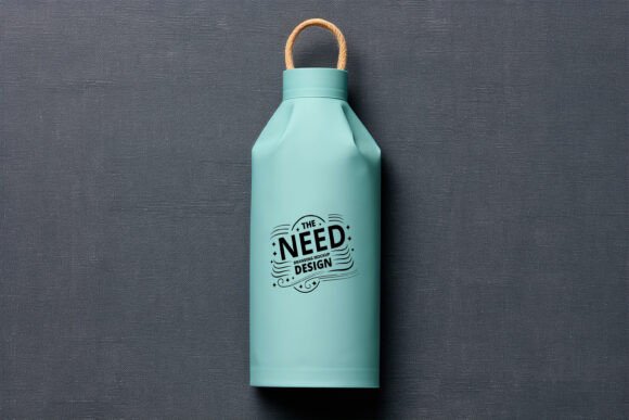 Download Blue Rope Handle Bottle Branding Mockup - Branding mockup Collection