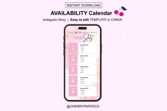 Download Instagram Story Calendar, Canva Template - Instagram story Collection