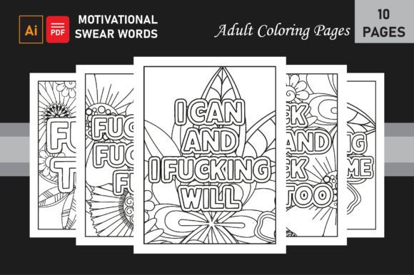 Download Swear Words Adult Coloring Pages - Premium Bundle