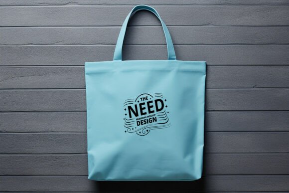 Download Blue Tote Bag Branding Mockup - Branding mockup Collection