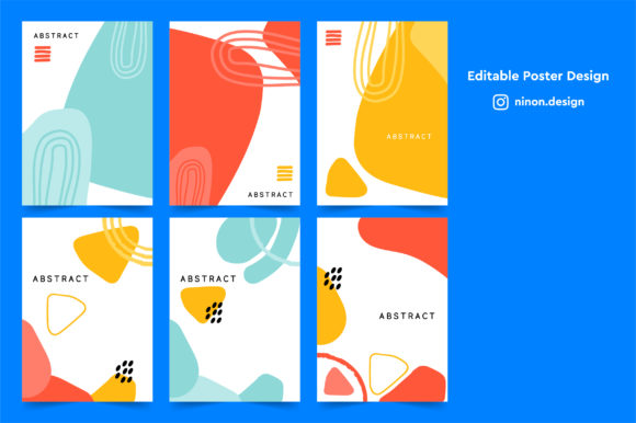 Download Modern Colorful Poster Template Set - Template set Collection