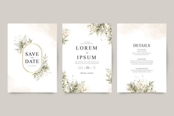 Download Wedding Invitation Template Set - Template set Collection