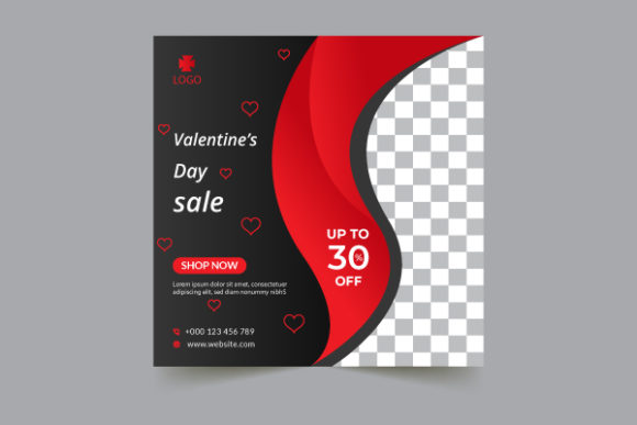 Download Valentine's Day Sale Social Post Banner - Banner Collection