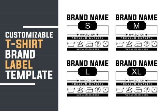 Download T-Shirt Size Tag Label Template Set - Template set Collection