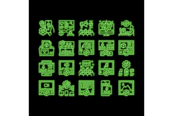 Download User Generated Content Neon Glow Icon - User generated content Collection
