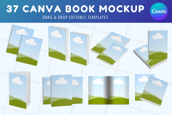 Download Canva Editable Book Mockup Templates - Canva editable Collection